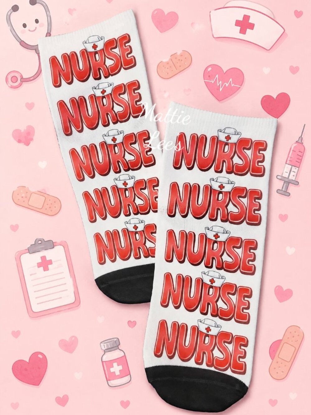 Adult Dress Ankle Socks Nurse Nurse